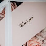 Thank You Note - white box with white ribbon