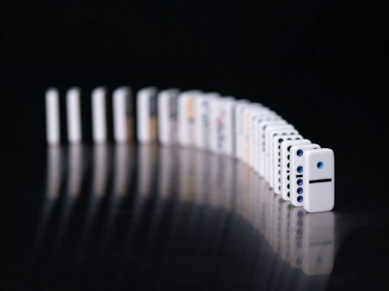 Domino Effect - white and black light fixture